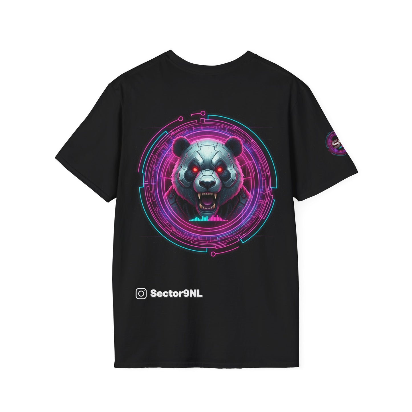 Sector9 T-shirt Neon Panda- cosmic Audio Wave Tee